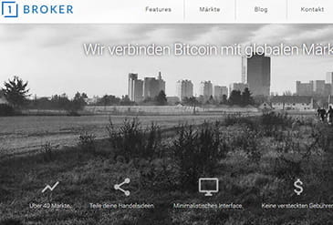 Homepage von 1Broker