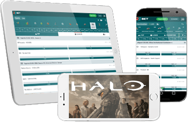 Das Halo Wetten Angebot von 22bet auf verschiedenen mobilen Geräten.