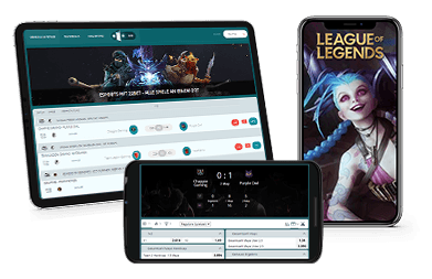 Das League of Legends Wetten Angebot von 22bet auf verschiedenen mobilen Geräten.