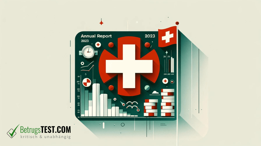 Symbolische Darstellung eines Reports zum Glücksspiel in der Schweiz - Erstellt miz AI durch Betrugstest Prompt.