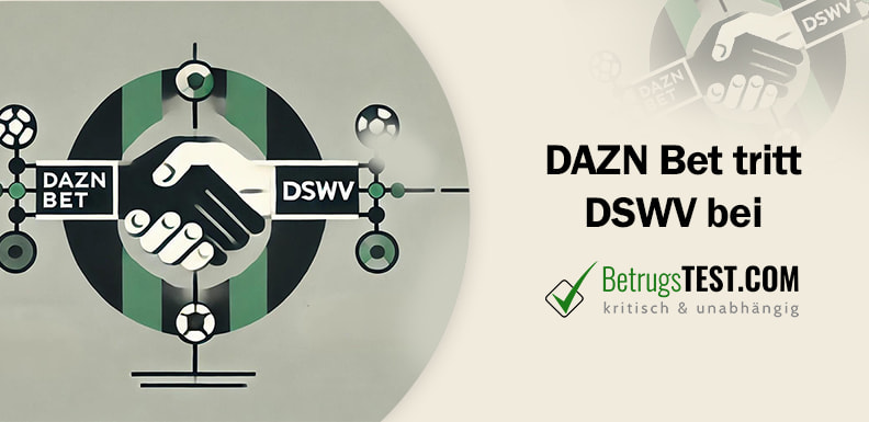 Eine Handschlag, der die Partnerschaft zwischen DAZN Bet und dem Deutschen Sportwettenverband (DSWV) darstellt - Erstellt mit AI durch Betrugstest Prompt.