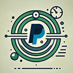 Abstrakte Illustration um das PayPal Logo - Erstellt mit AI durch Betrugstest Prompt.