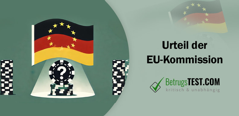 Symbolische Darstellung eines Urteils der EU-Kommission - Erstellt mit AI durch Betrugstest Prompt.