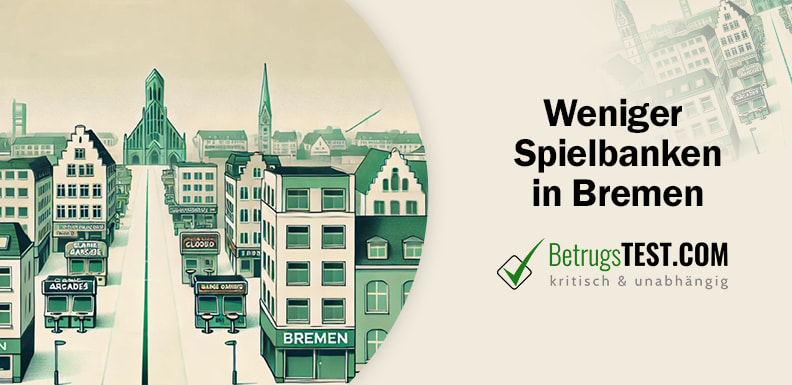 Bremer Innenstadt mit geschlossenen Spielbanken - Erstellt mit AI durch Betrugstest Prompt.