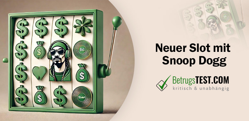 Slot-Automat mit einem Bild von Snoop Dogg - Erstellt mit AI durch Betrugstest Prompt.